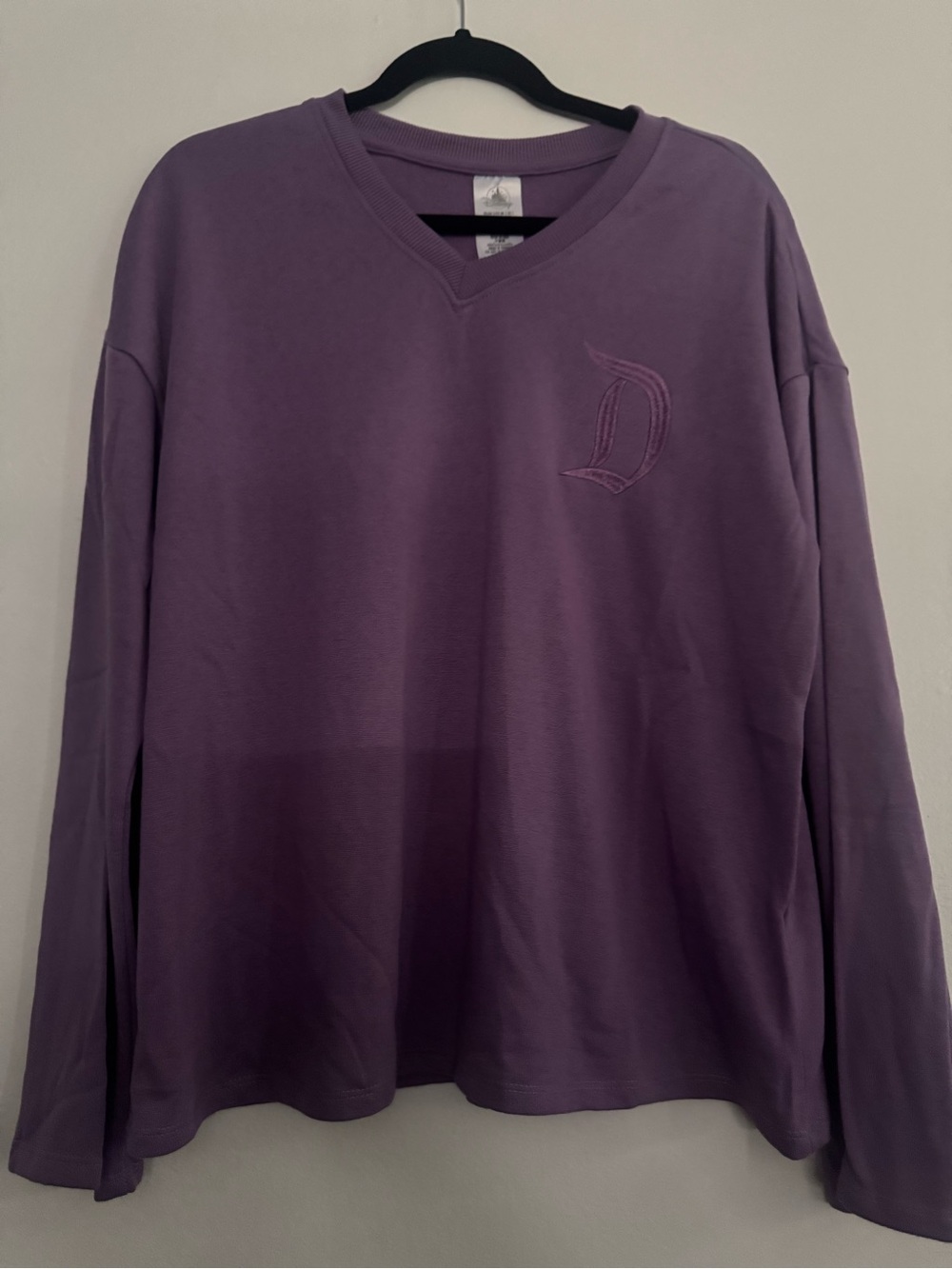 Disney Lavender Crewneck Sweatshirt with Subtle Logo Detail